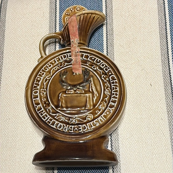 Elks BPOE Centennial 1968 Decanter James Jim Beam Kentucky Bourbon Whiskey Star - Picture 5 of 8